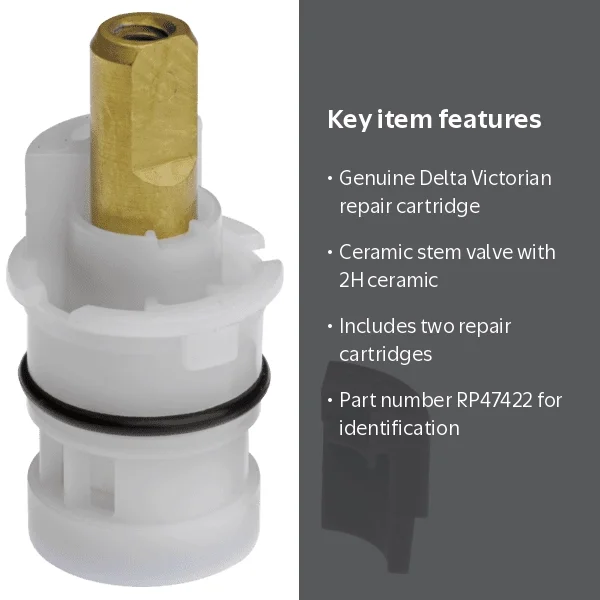 Free Shipping! Delta Victorian Cartridge (2) - 2H Ceramic Stem