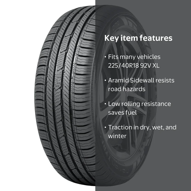 Nokian, Passenger Tire, 225/40R18 92V XL, All Season - Walmart.com