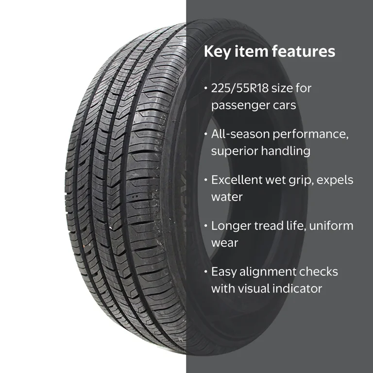 Hankook, Passenger Tire, 225/55R18 98H, All Season - Walmart.com