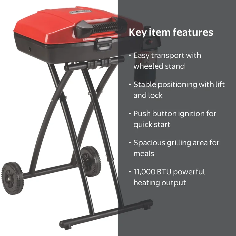 Coleman RoadTrip Sportster Propane Gas Grill, Instastart, 225 sq Coleman RoadTrip Sportster Propane Gas Grill, Instastart, 225 sq