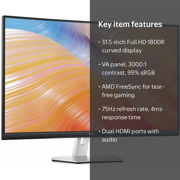 Dell S3222HN Curved LED Gaming Monitor, 32