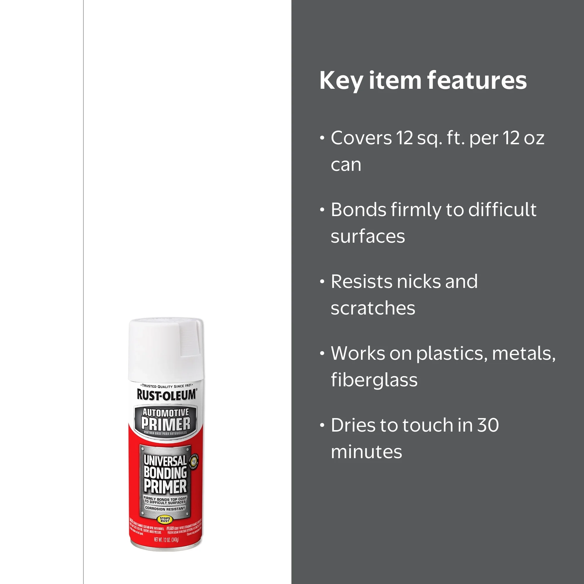 Rust-Oleum, Automotive Universal Bonding Primer Spray, 286793, 12