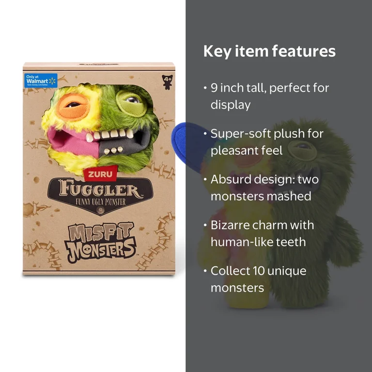 Fuggler Misfit Monsters 9 inch (Grinnero McGoo - Green & Multi