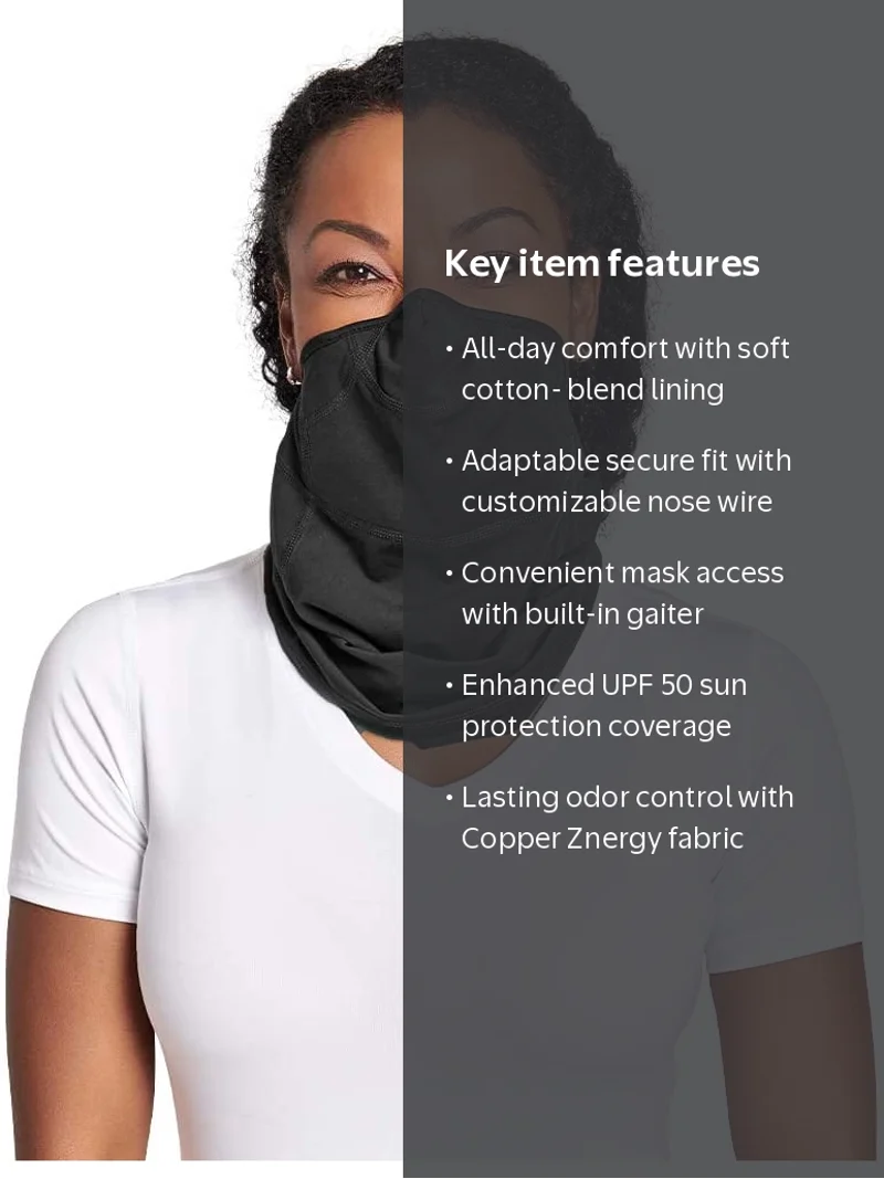 Tommie Copper Community Wear Face Mask Gaiter - Black - Walmart.com