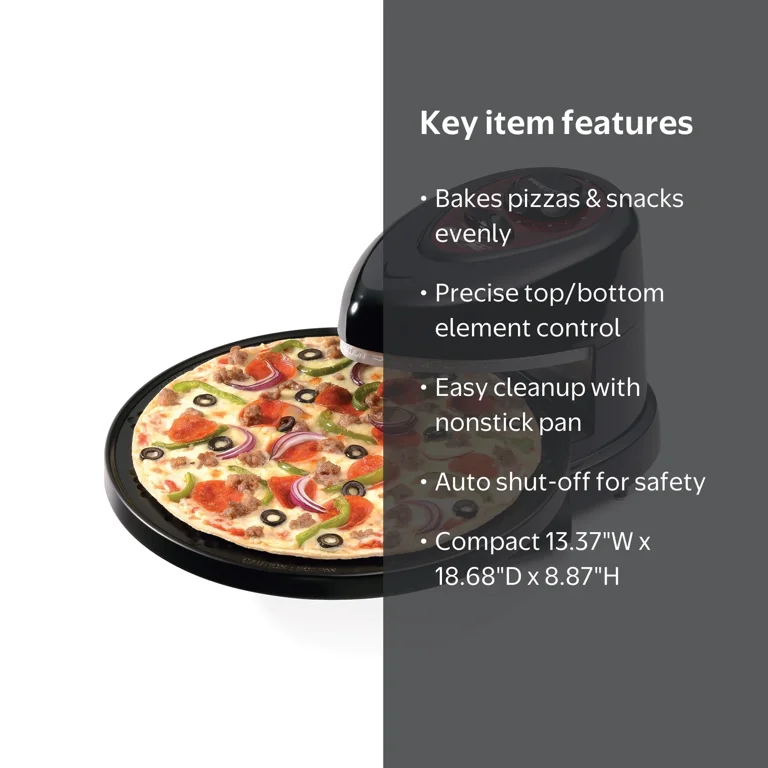 Presto Pizzazz Plus Rotating Oven - Pizza Maker, Countertop