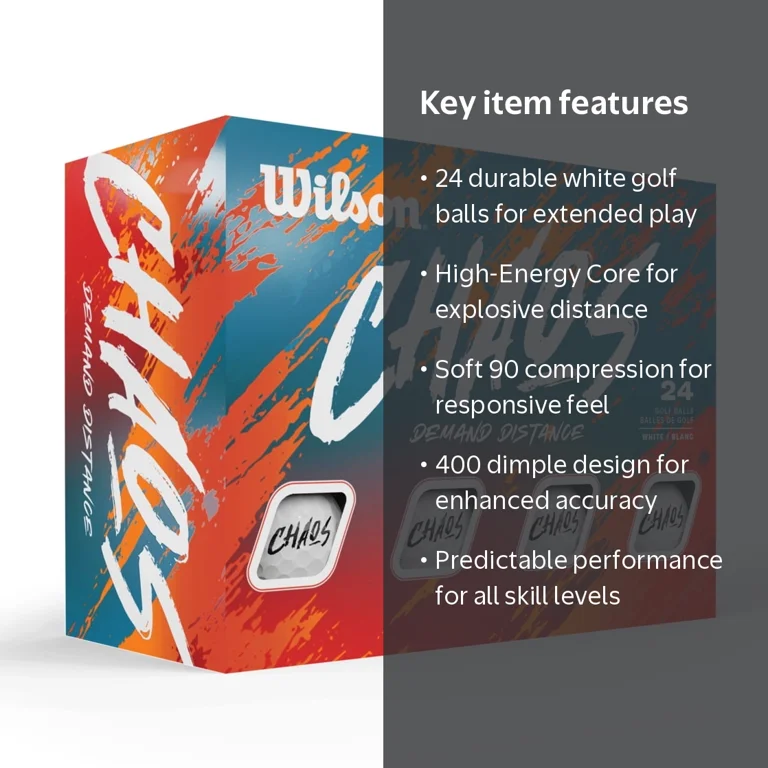 Wilson 2023 CHAOS White 24pk Golf Balls - Walmart.com