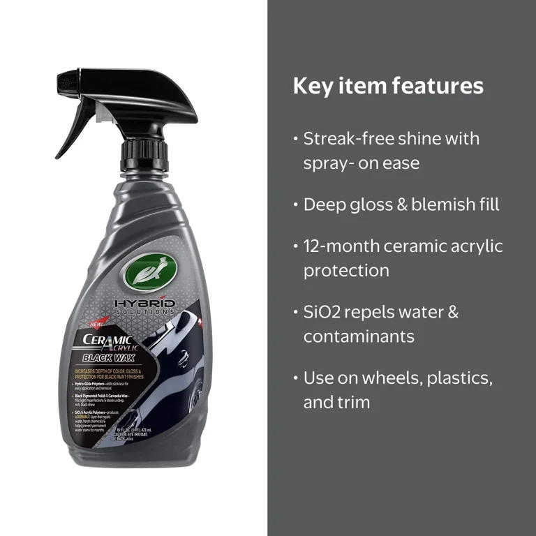 Turtle Wax 53447 Hybrid Solutions Ceramic Acrylic Black Spray Wax