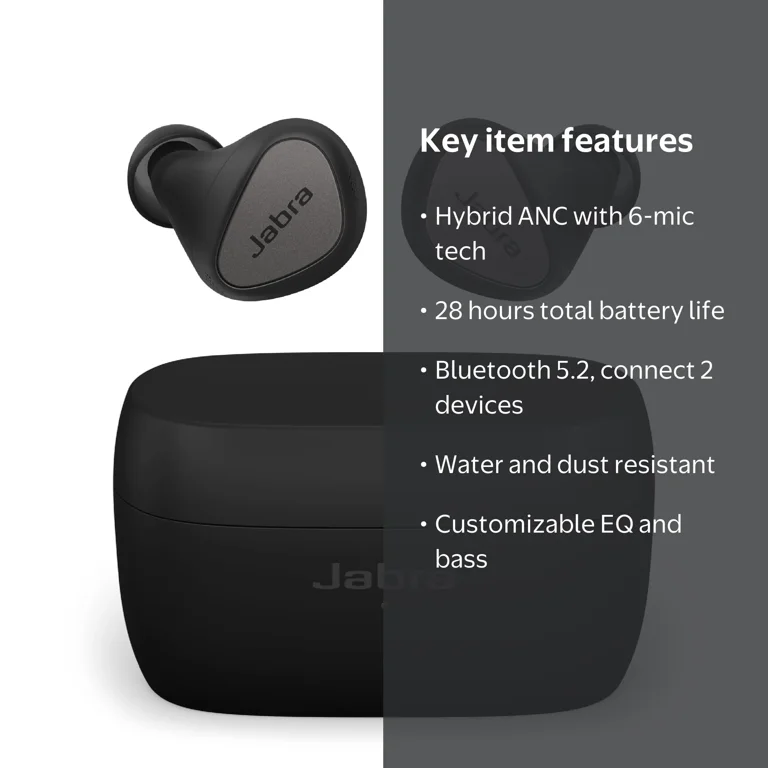 Jabra Elite 5 True Wireless Bluetooth Earbuds, 6-Mic Technology