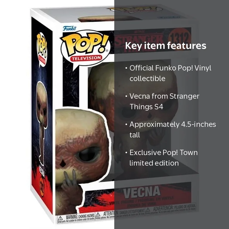 Funko POP TV: Stranger Things S4 Vecna, Exclusive, ~4-inch