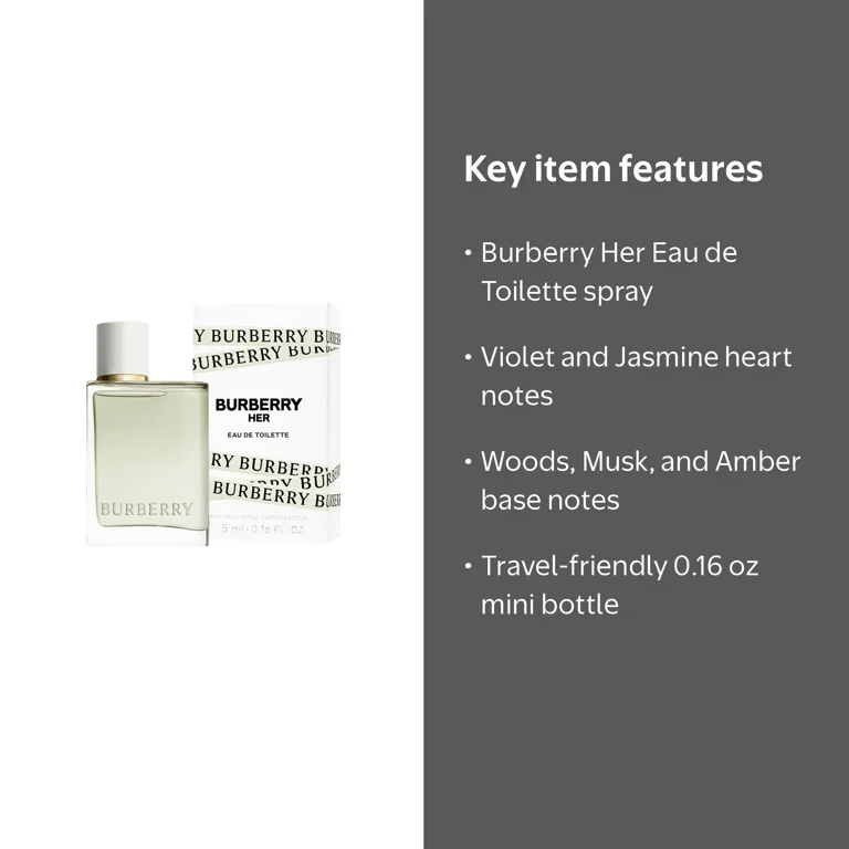 Burberry Her London Perfume for Women, Eau de Toilette, 0.16 oz