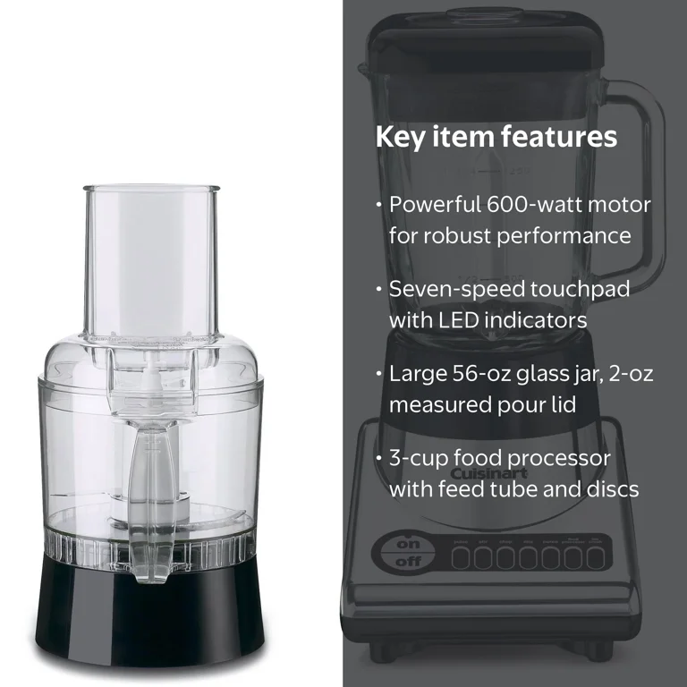 Cuisinart ブレンダー ブラック Cuisinart Blender 12-Cup Food Processor, Chrome - Walmart.com