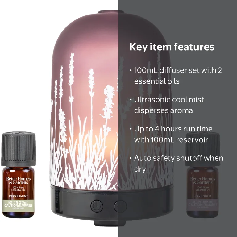 Better Homes & Gardens Diffuser Set Lavender Fields 100 mL