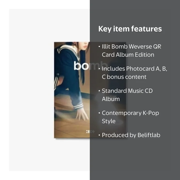 Illit - Bomb - Weverse Qr Card Albums Version - Incl. Photocard A
