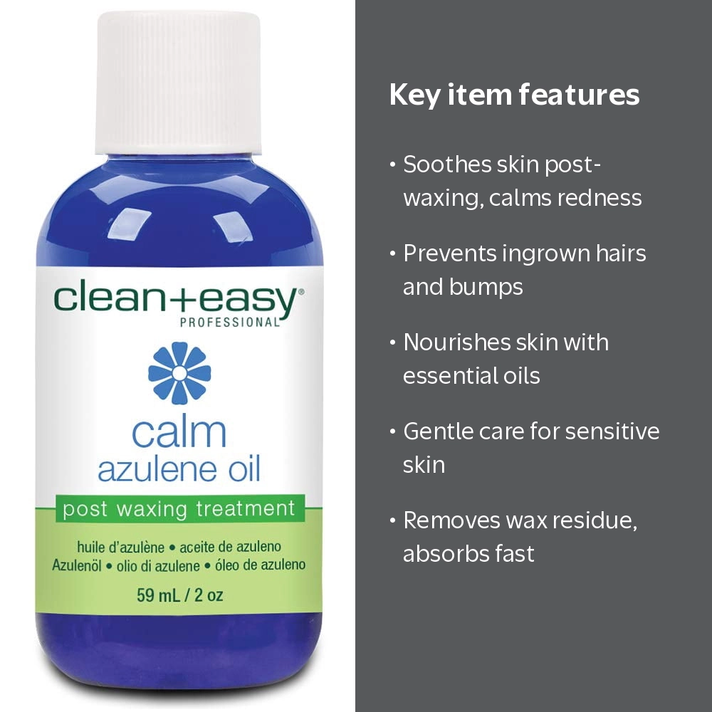 Clean+Easy Calm Azulene Shave Oil 2 oz Post Waxing Treatment