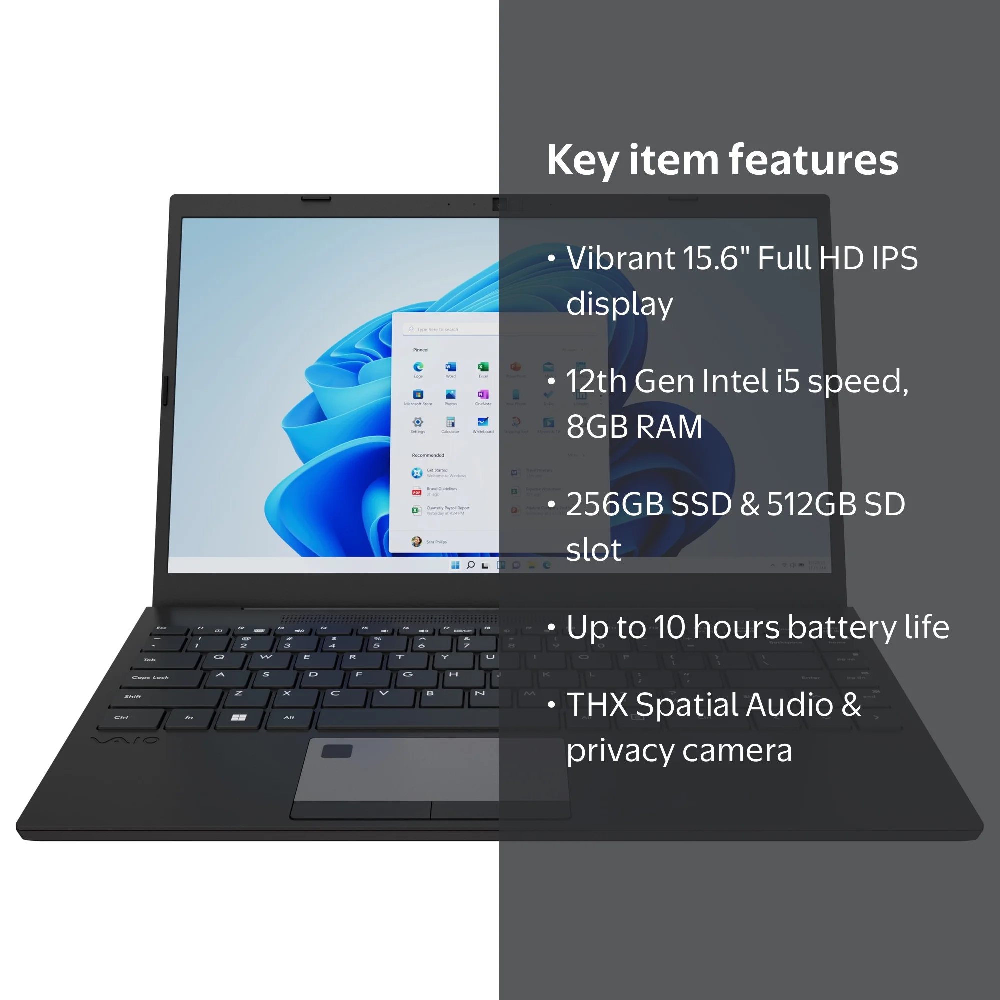 Vaio VWNC5A1536W-BK 15.6