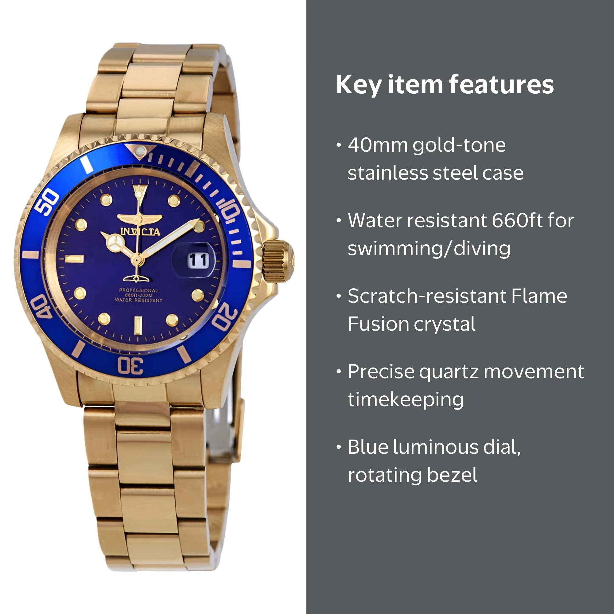 Invicta Invicta 正規品 PRO DIVER ロイヤルブルー定価11万 Men's Pro