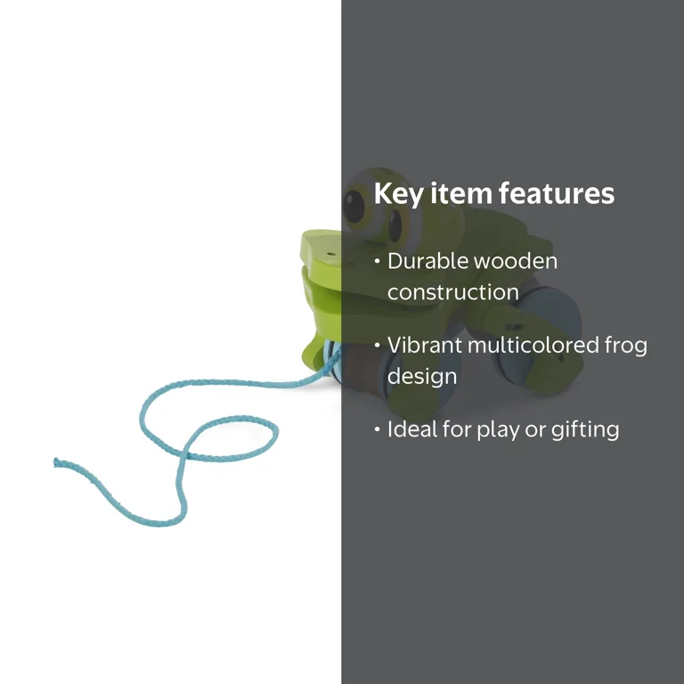 Melissa & Doug First Play Frolicking Frog Wooden Pull Toy