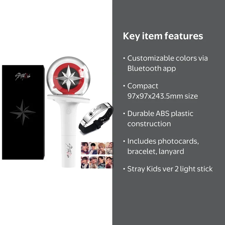 HABETI, Stray Kidss Lightstick Ver 2, 97x97x243.5mm, White