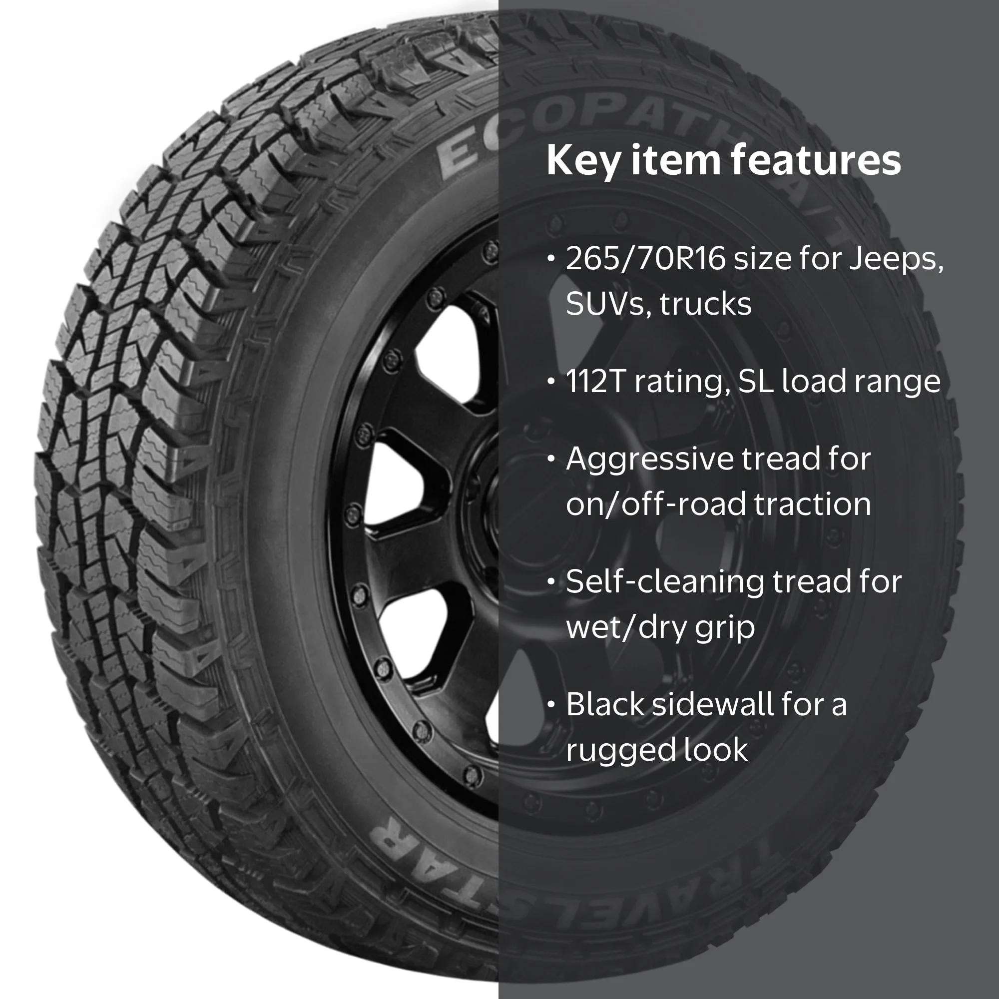 Travelstar EcoPath A/T All Terrain 265/70R16 112T Light Truck Tire