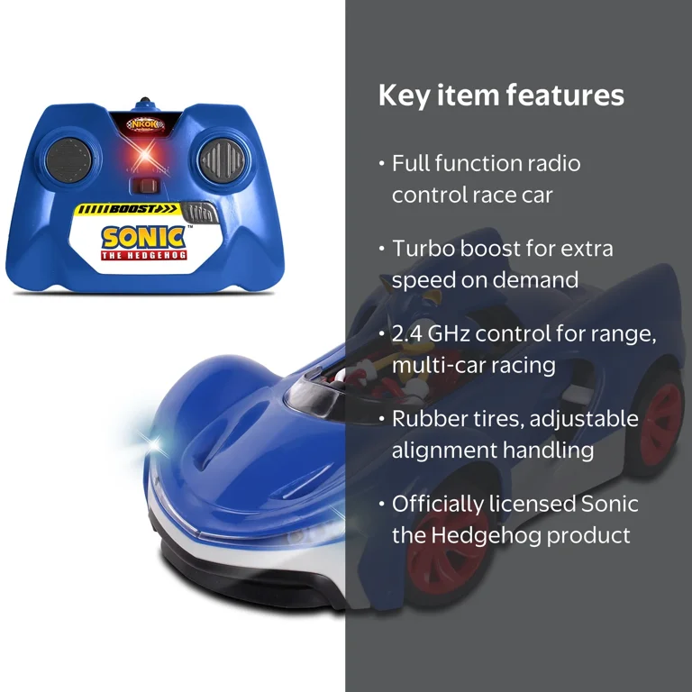 NKOK Sonic Team Racing RC Sonic The Hedgehog with Turbo Boost