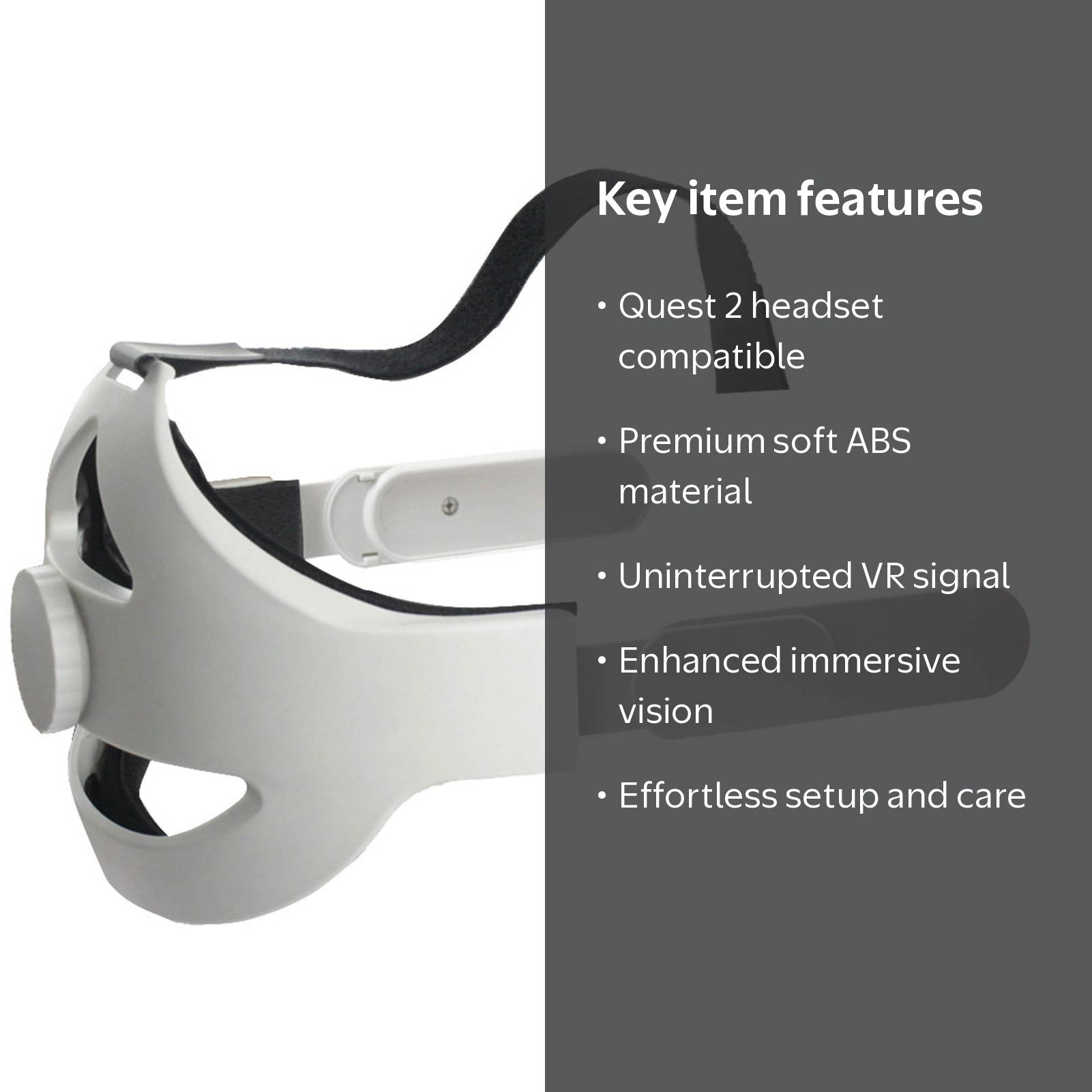 Abody Replacement Headset for Oculus Quest 2, White, Light