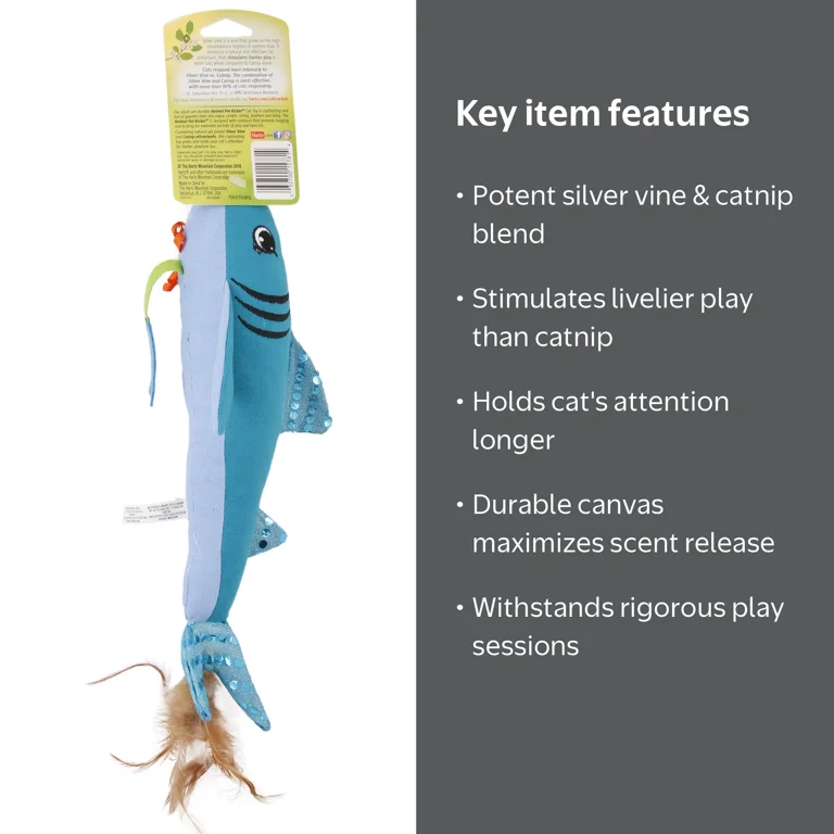 Hartz Cattraction Animal Kicker Cat Toy with Silver Vine & Catnip