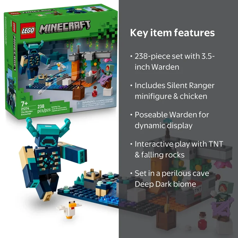 LEGO Minecraft The Warden Encounter Kids Toy - Collectible