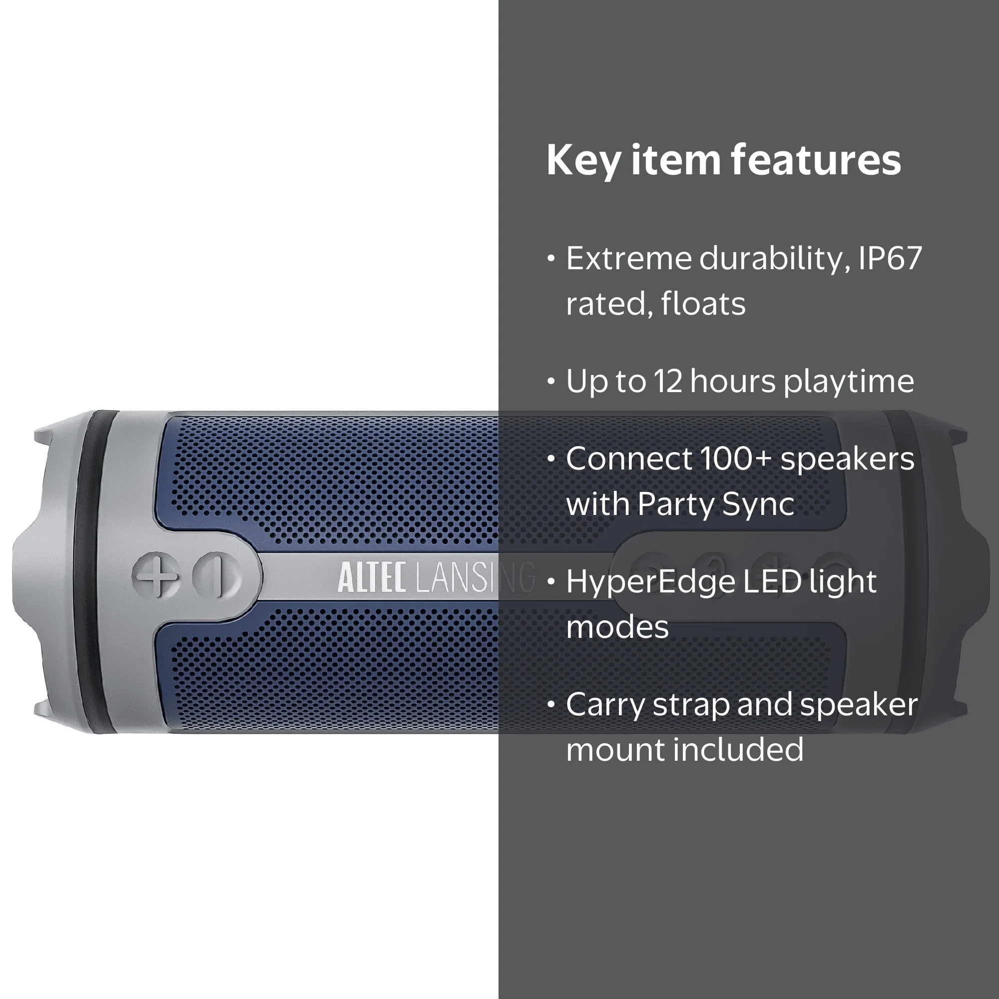 Altec Lansing HydraMotion 2.0 Waterproof Wireless Bluetooth