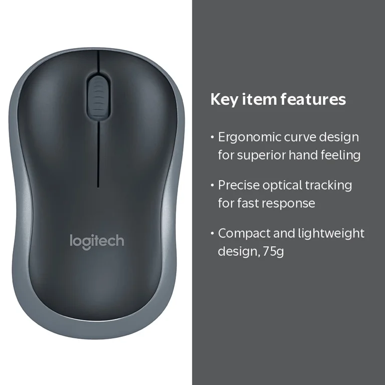 Logitech M185 Wireless Mouse Wifi Computer Mouse Ergonomic Silent