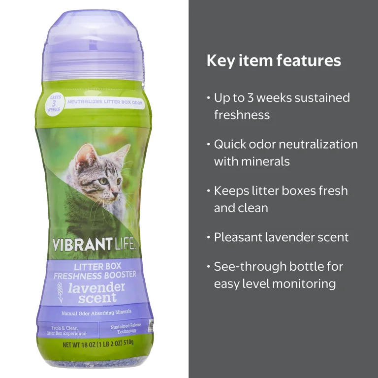 litter box freshness booster Vibrant Life Litter Box Freshness Booster, Lavender, 18 oz