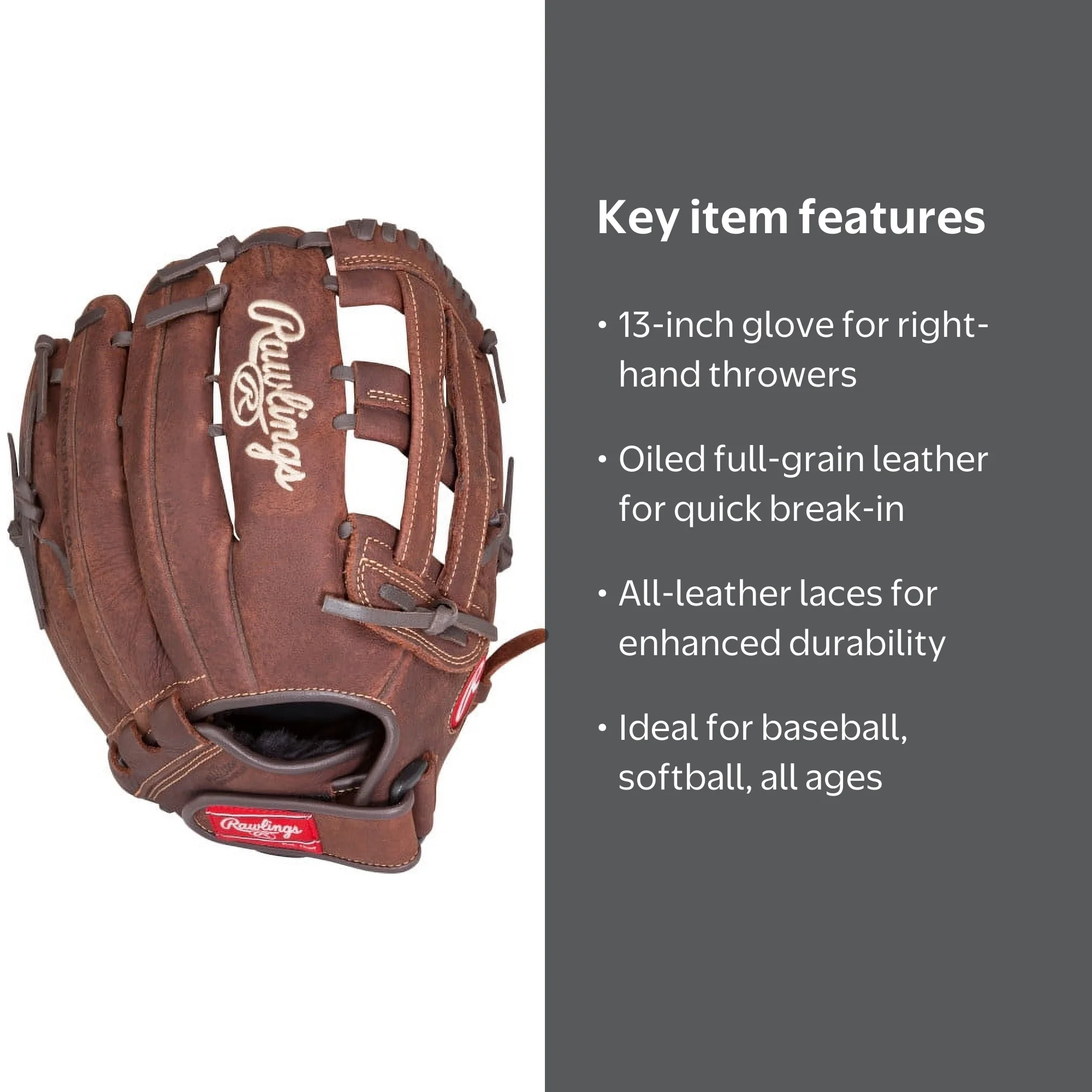 Rawlings Player Preferred 13-inch Baseball and Softball Glove for