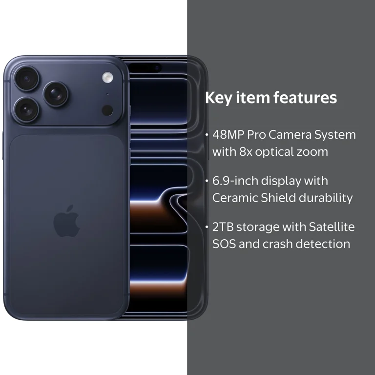 AT&T iPhone 17 Pro Max 2TB Deep Blue - Walmart.com