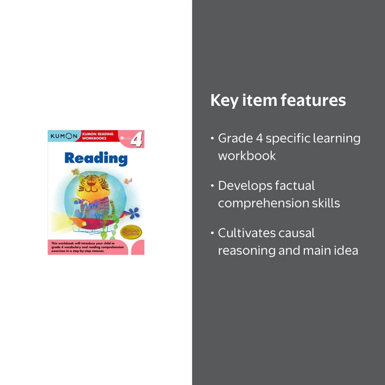 Kumon Reading Workbook Grade 4 Activities for Vocabulary and