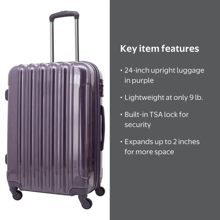 Protege Briarleigh 24 in Check-In Rolling Hardside Upright Luggage