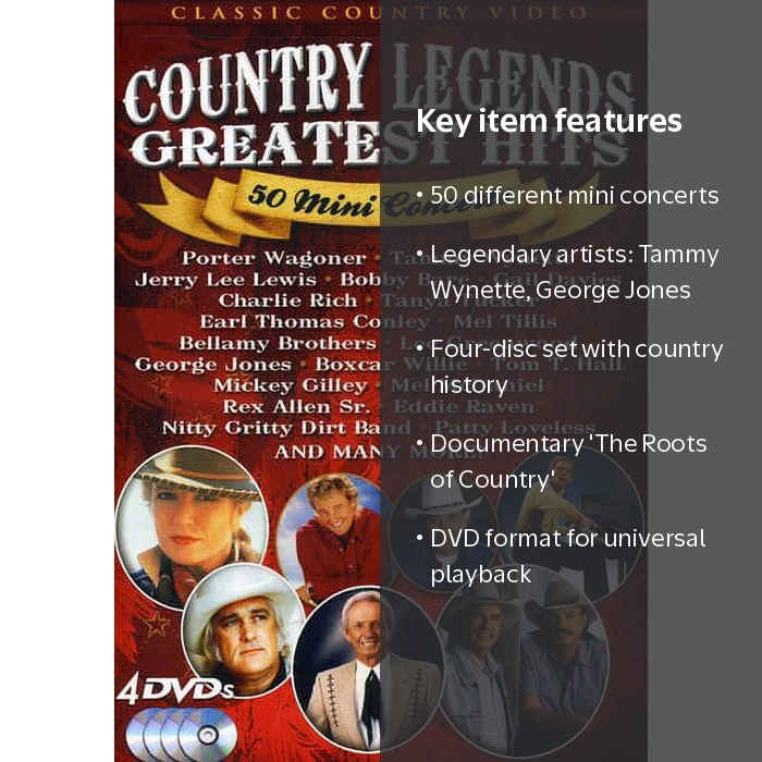 Shout! Factory, Country Legends Greatest Hits DVD, 50 Mini