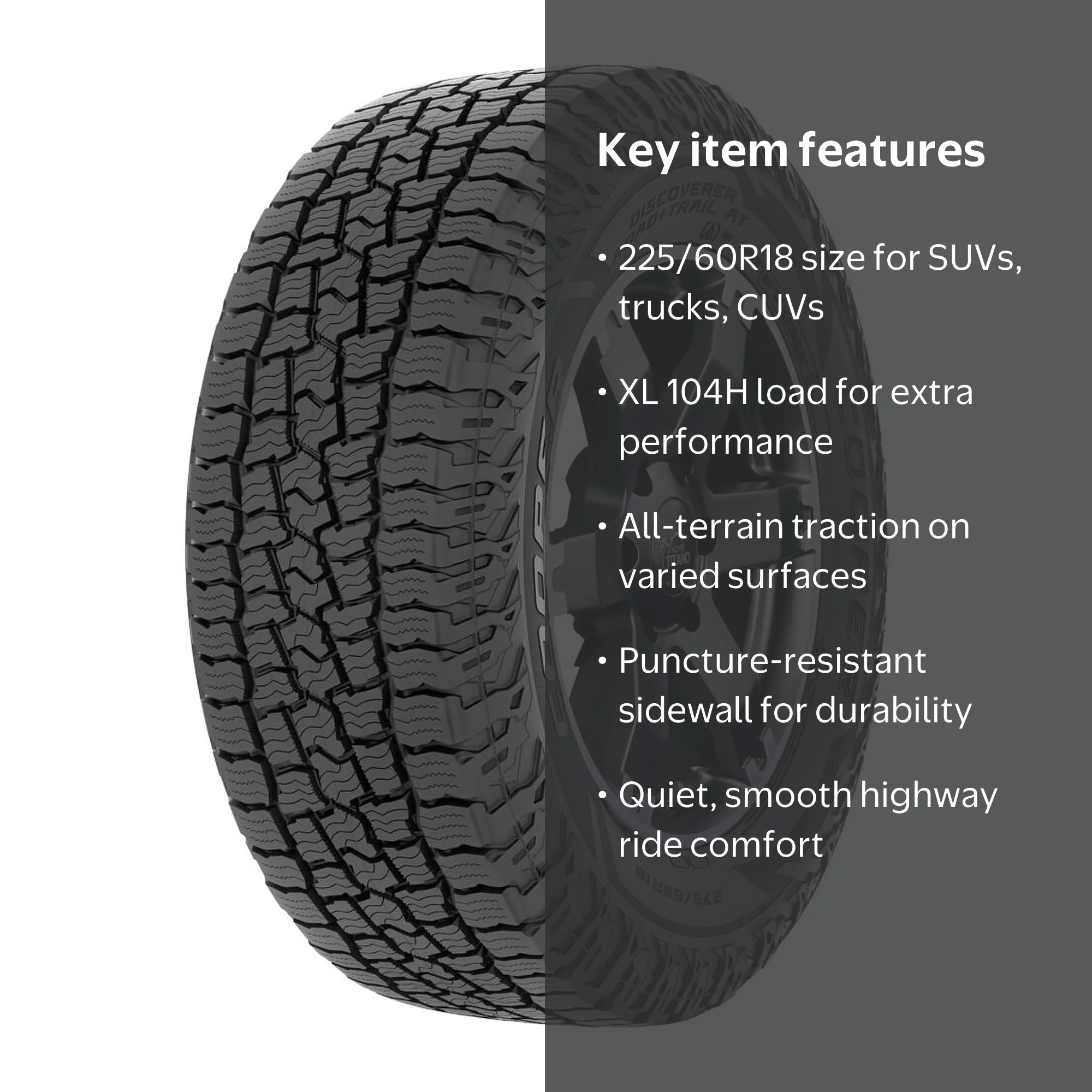 Cooper Discoverer Road+Trail AT All Terrain SUV 225/60R18 104H XL