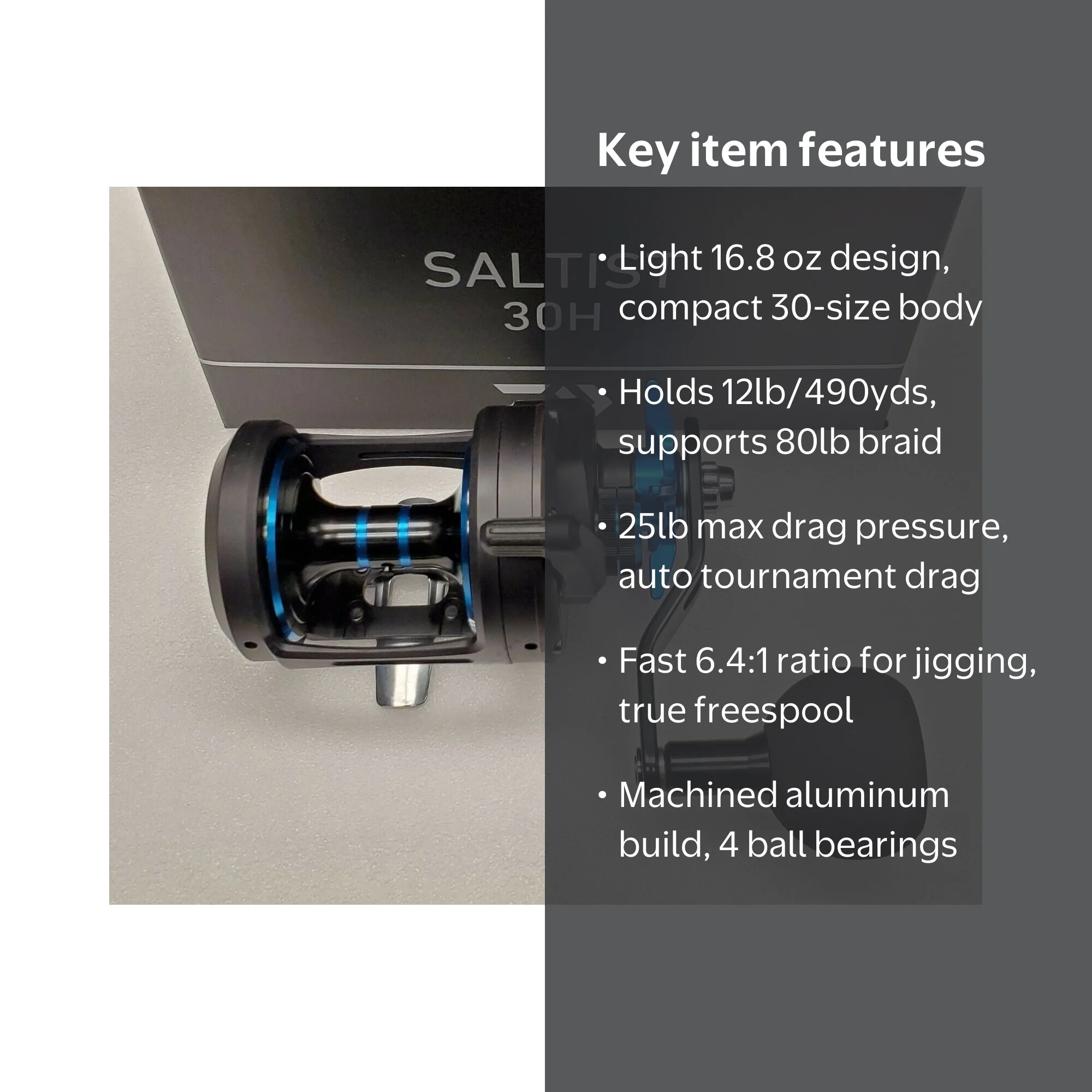 Daiwa Saltist Star Drag 30 Size Conventional Reel High Speed SALTIST30H -  Walmart Business Supplies
