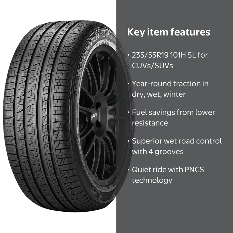 Pirelli, SUV Crossover Tire, 235/55R19, All Season, All Weather