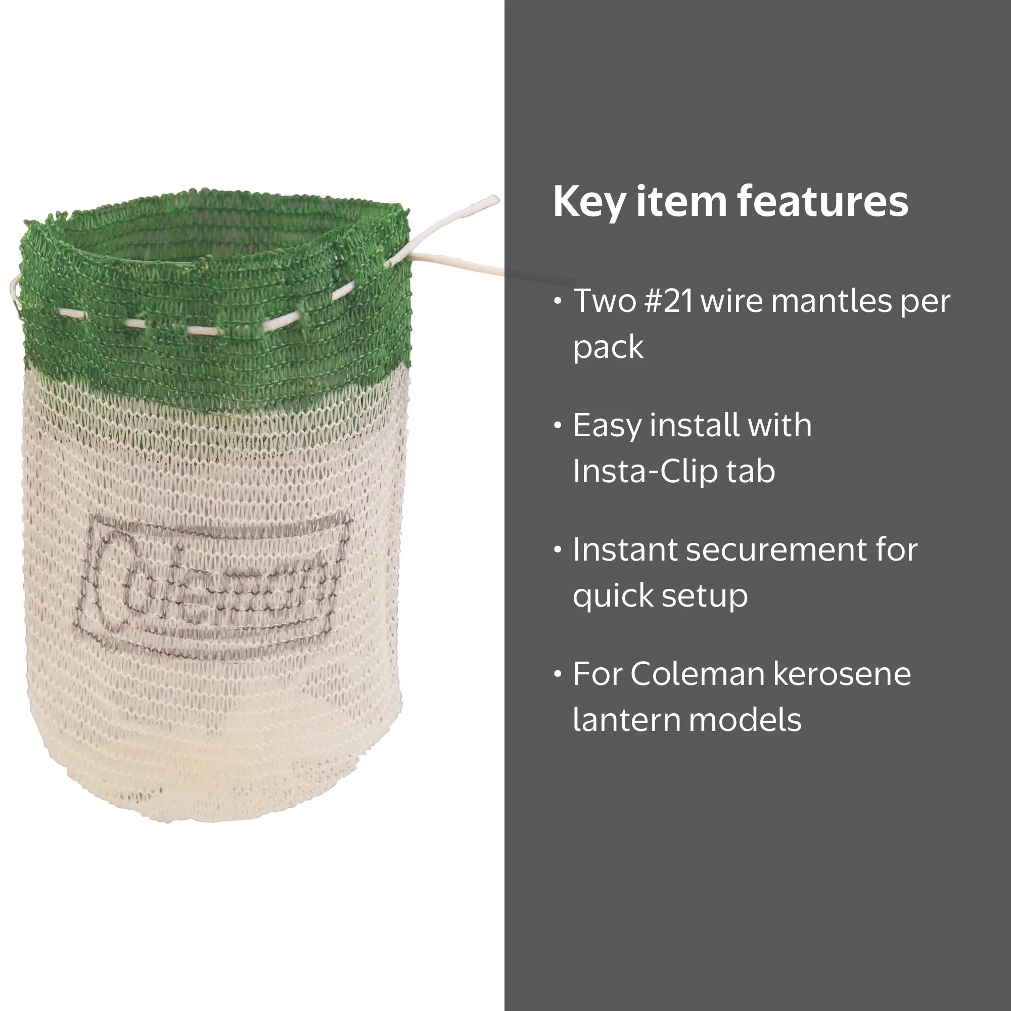 Coleman, Lantern Mantles, #21 Wire, 2 Pack for Kerosene Lanterns