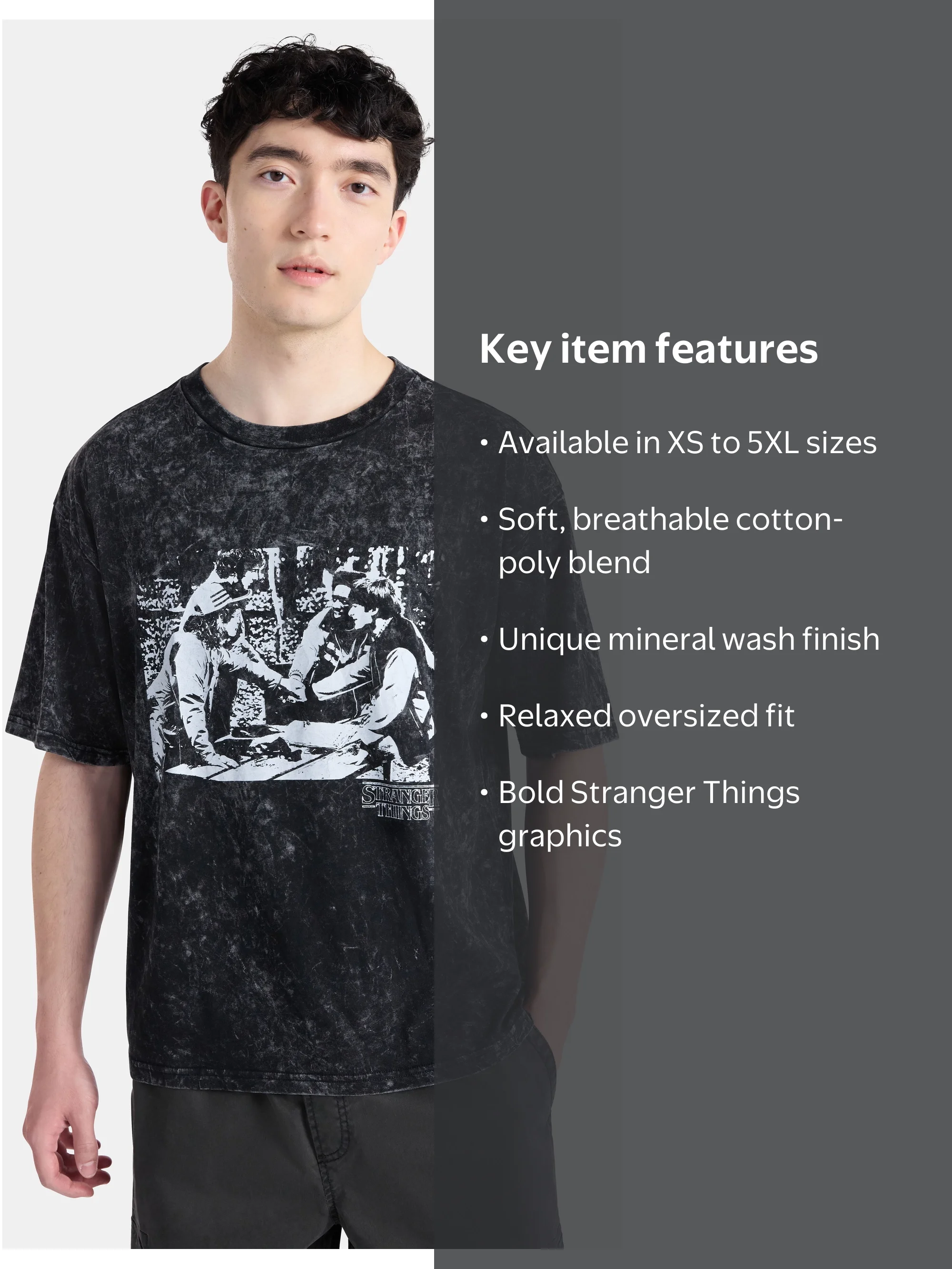 Netflix Stranger Things Strange Adventure Oversized Graphic T