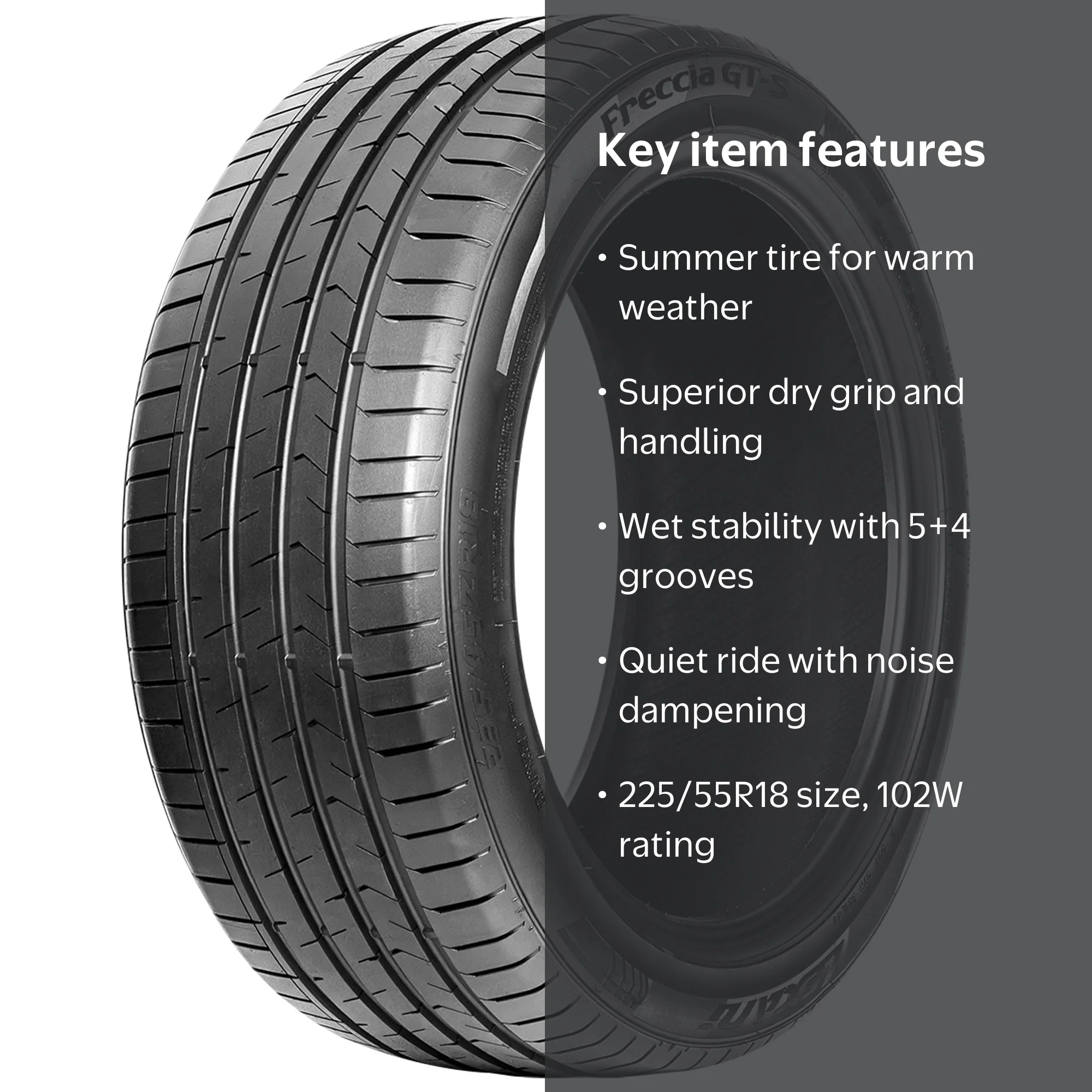 Lexani Freccia GT-S UHP Summer 225/55R18 102W Passenger Tire