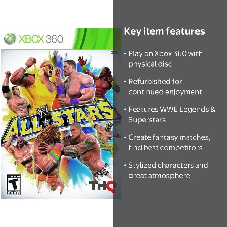 WWE All Stars, Xbox 360, Refurbished, Physical Edition