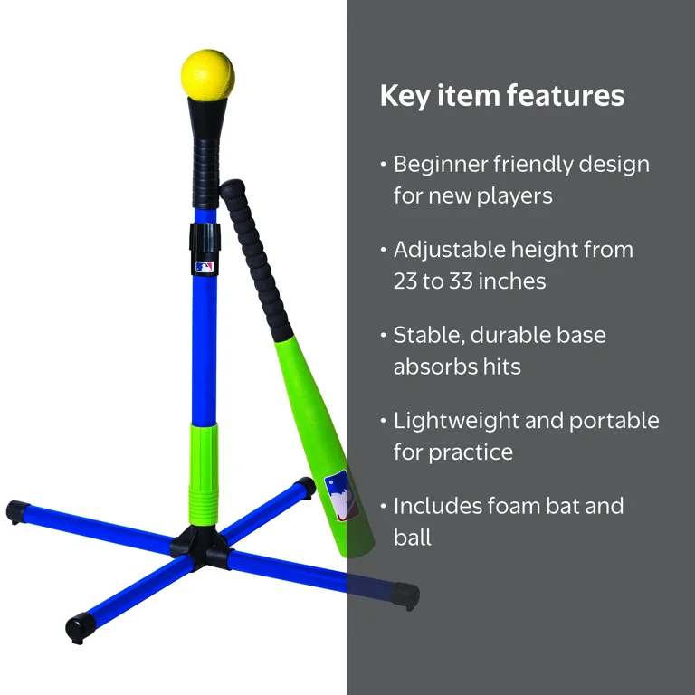 Franklin Sports MLB XT Adjustable Youth Batting Tee, 23-33 in