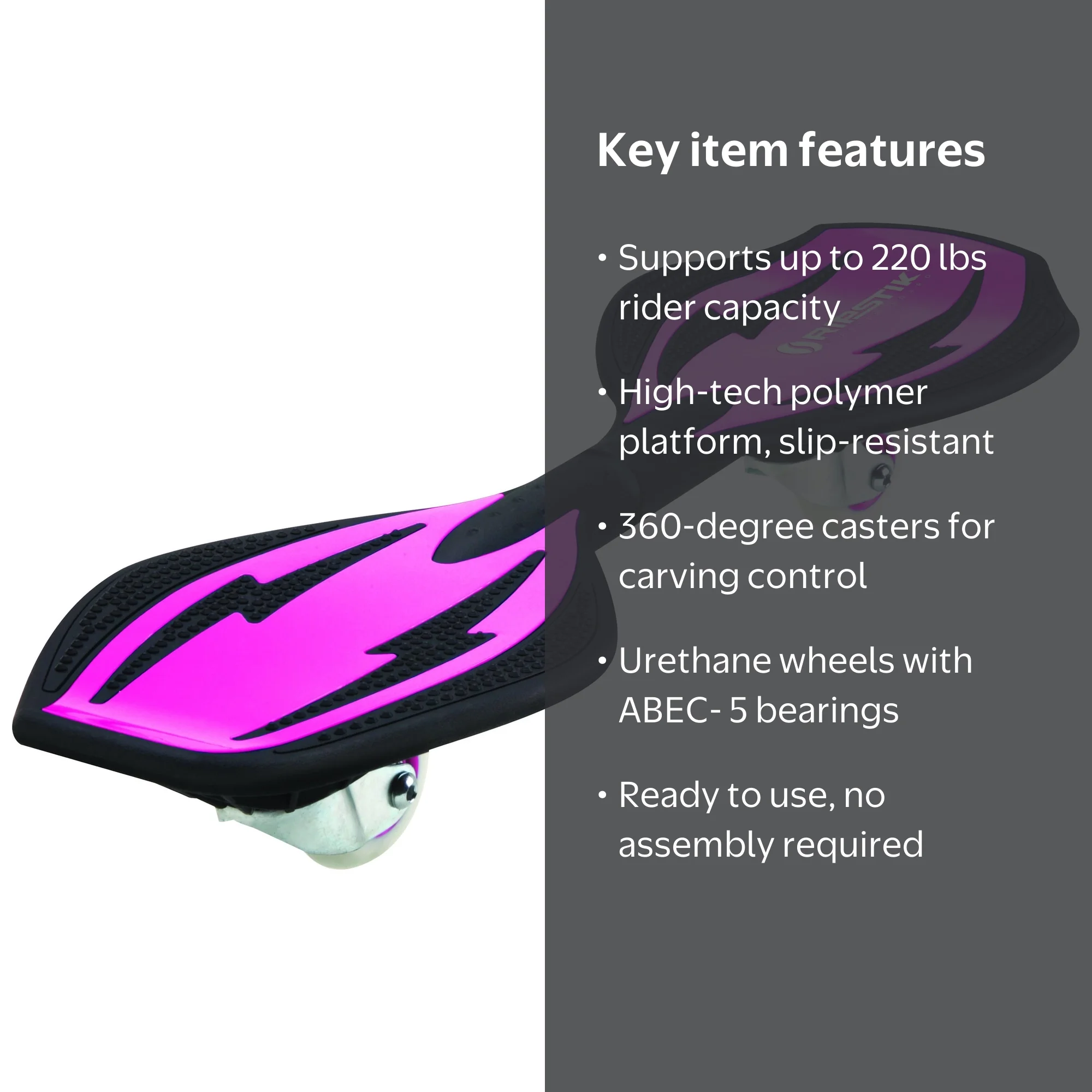 Razor RipStik Ripster Skateboard for Adults, Compact Lightweight