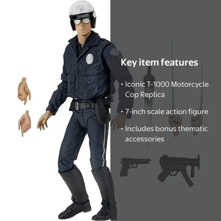 NECA, Action Figure, T-1000 Motorcycle Cop Terminator Scale