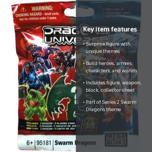 Series 2 Swarm Dragons Minifigure Mystery Pack #95181 Mega Bloks