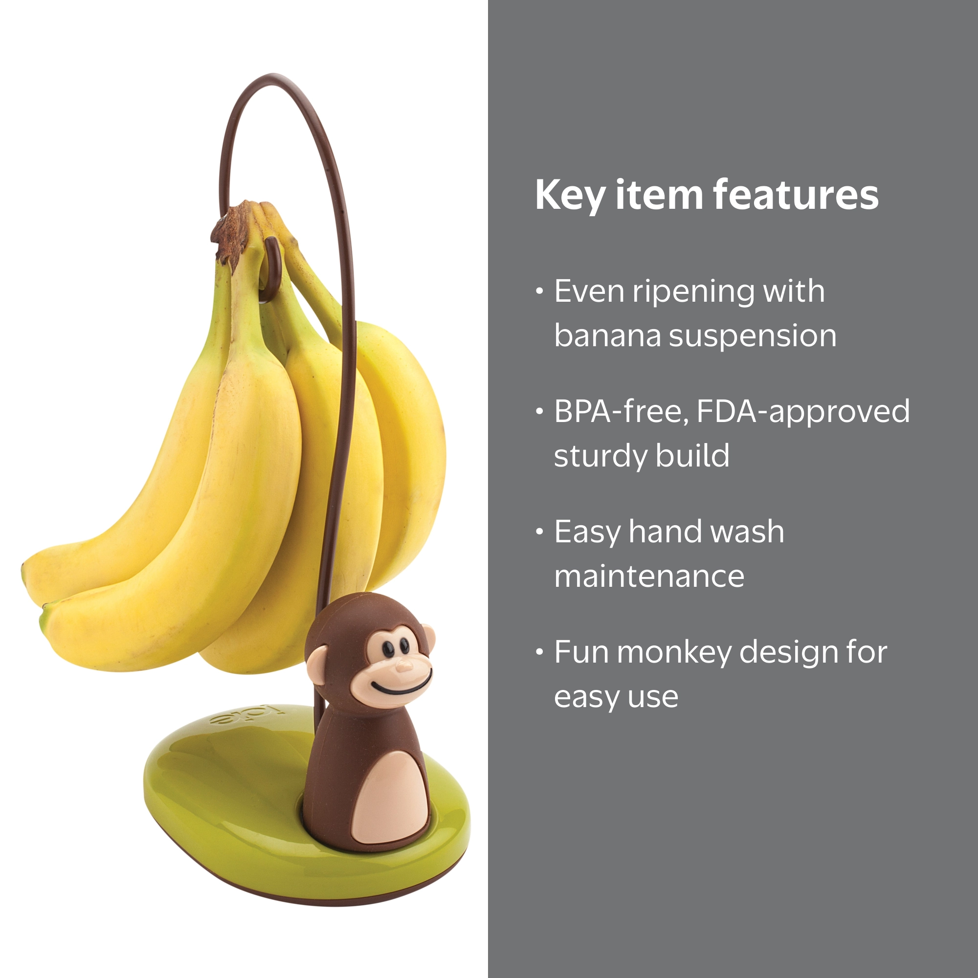 Joie Monkey Banana Tree, Plastic, Durable, Supports Even Ripening