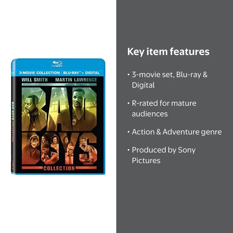 Sony Pictures: Bad Boys Trilogy (Bad Boys I, II & for Life) - Blu
