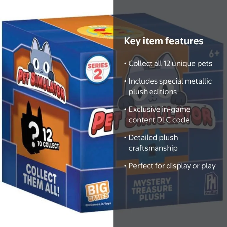 ポチャ Roblox Series 2 Pet Simulator: Plushie Toy Mystery Treasure Pack