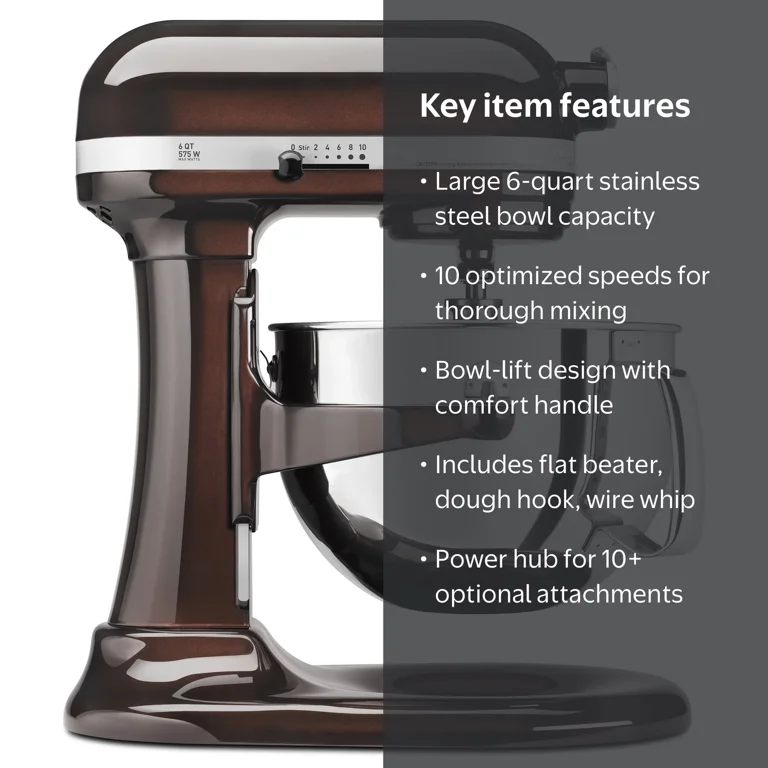 KitchenAid Professional 600 Series 6 qt Stand Mixer, Espresso with